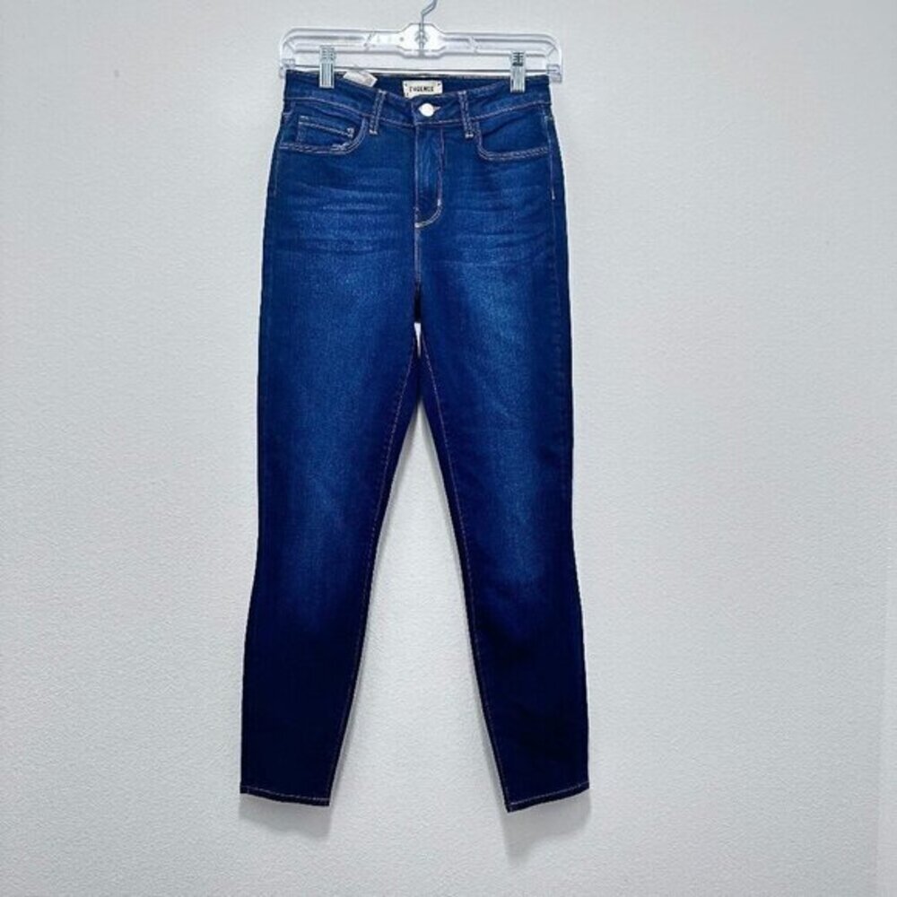 L'Agence Size 26 High Rise Skinny in Venus Dark‎ Wash Denim Jeans Casual